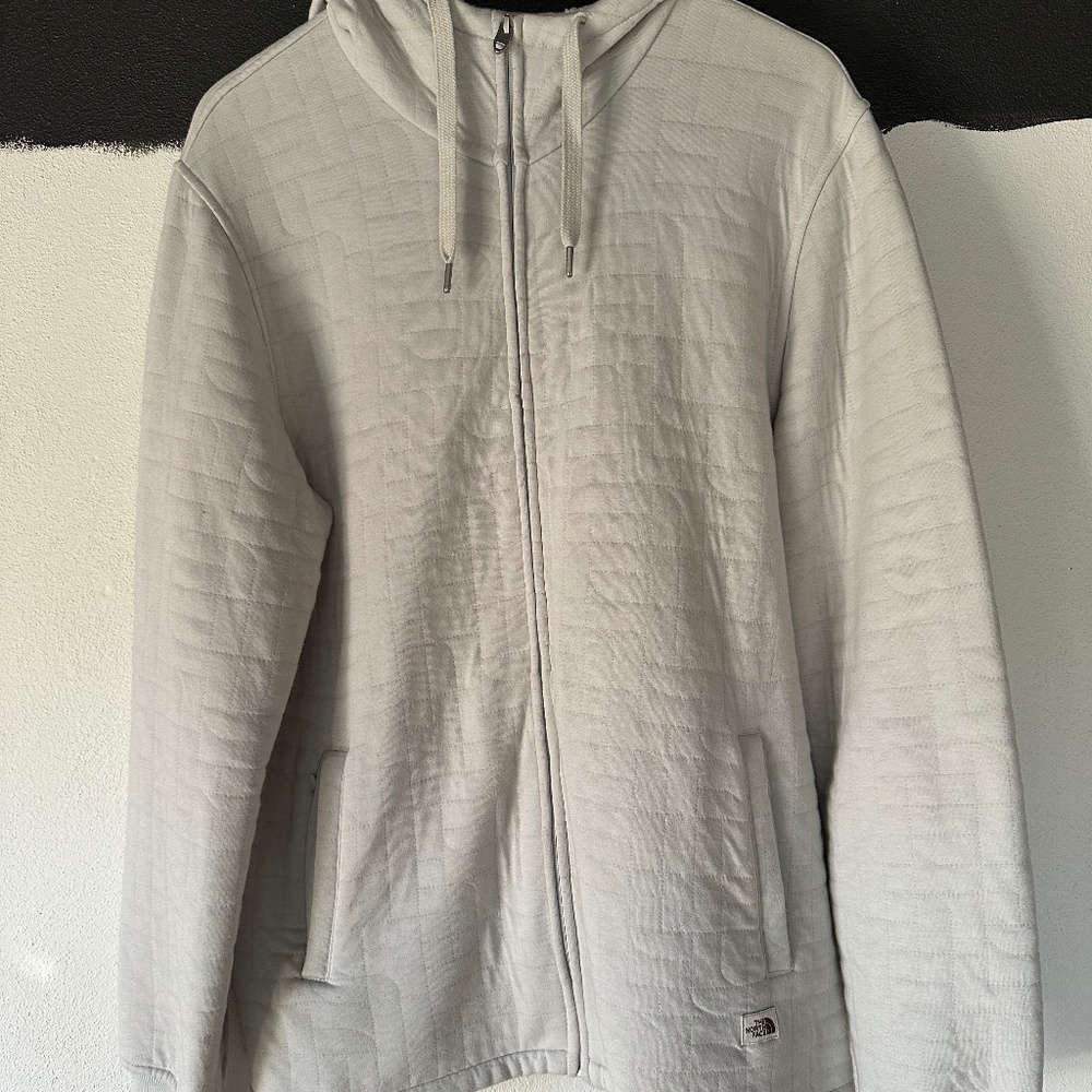 North Face waffle knit full zip hoodie